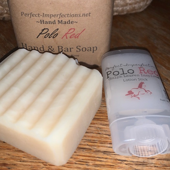 Handmade POLO RED Ralph Lauren Inspired Tattoo or Spot Lotion Stick w Soap - Picture 5 of 17